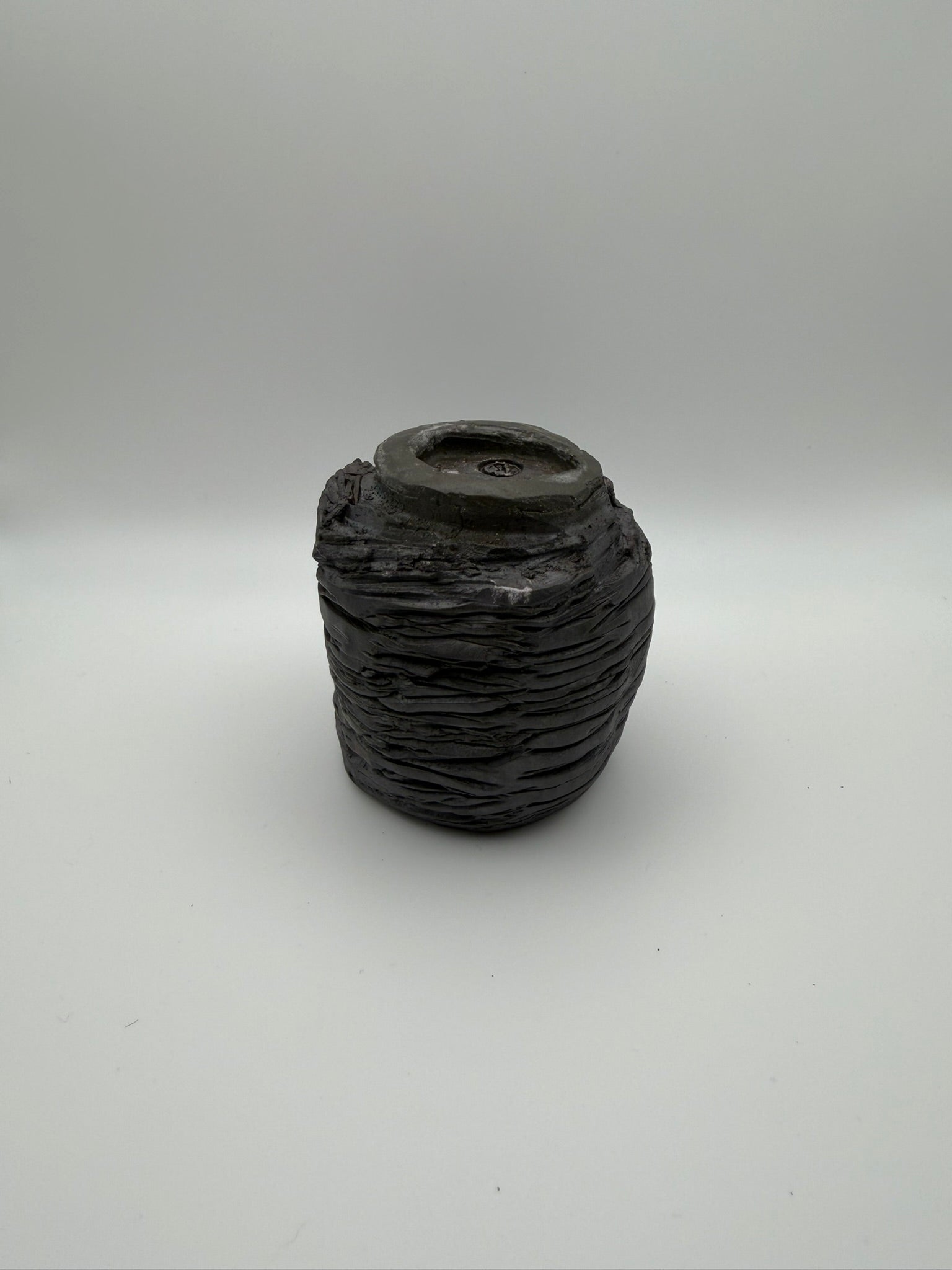 Cooled Lava - Handcrafted ceramic tealight holder - set of 4