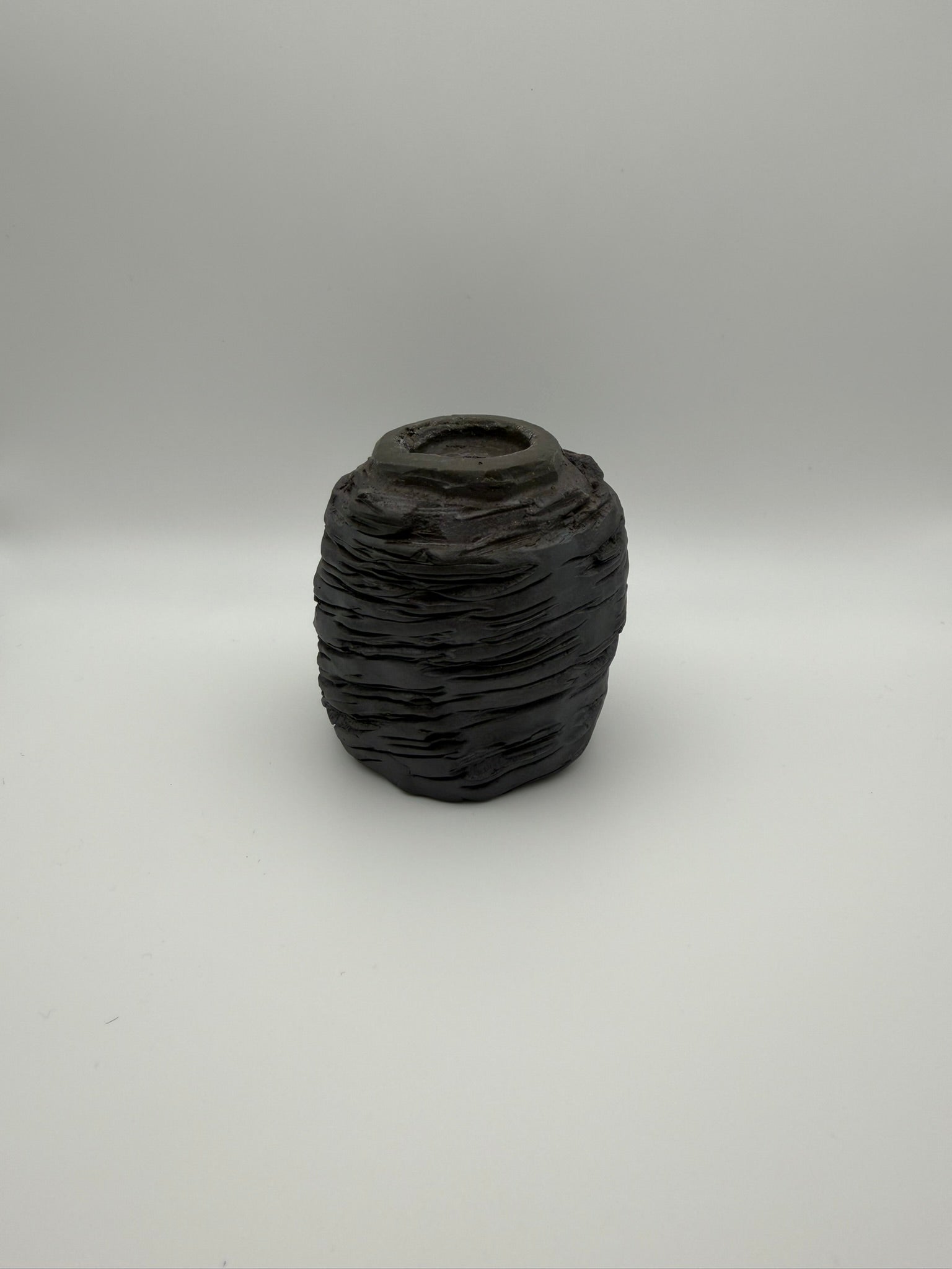 Cooled Lava - Handcrafted ceramic tealight holder - set of 4