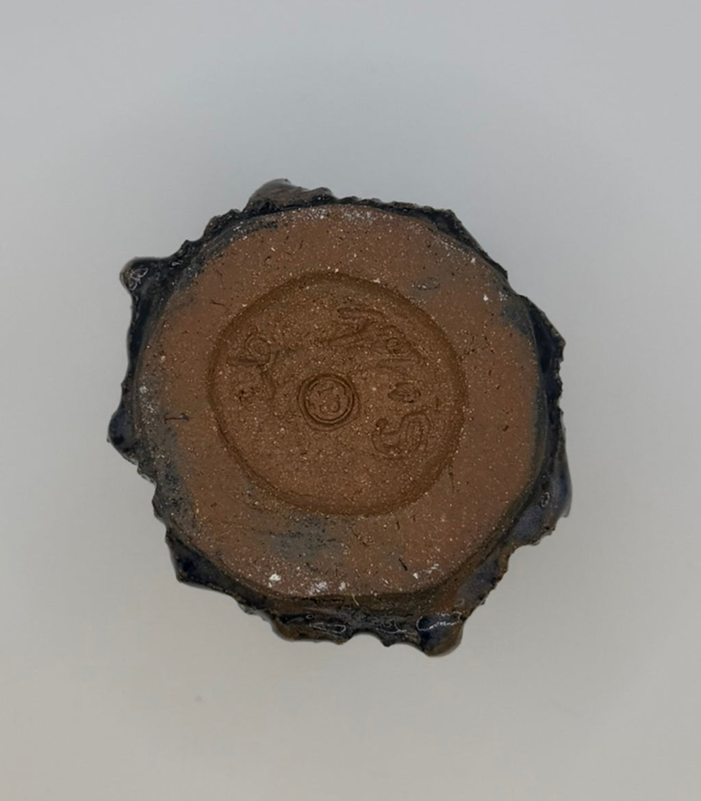 Cobalt Redwood - Handcrafted ceramic tealight holder