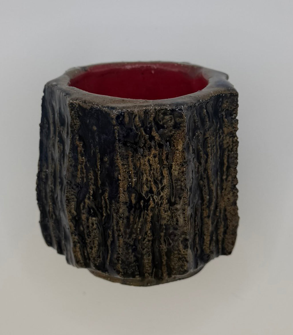 Cobalt Redwood - Handcrafted ceramic tealight holder