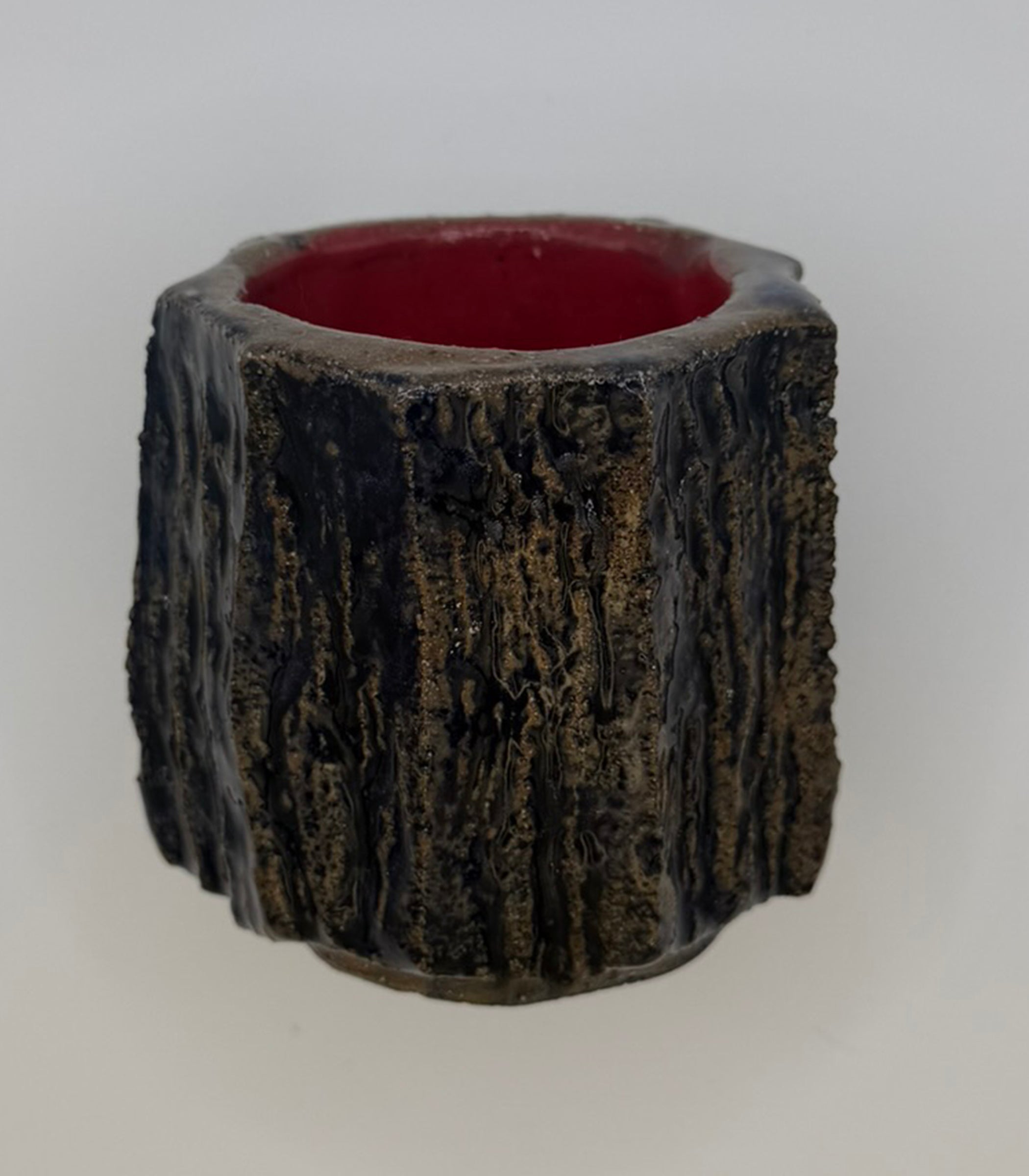 Cobalt Redwood - Handcrafted ceramic tealight holder